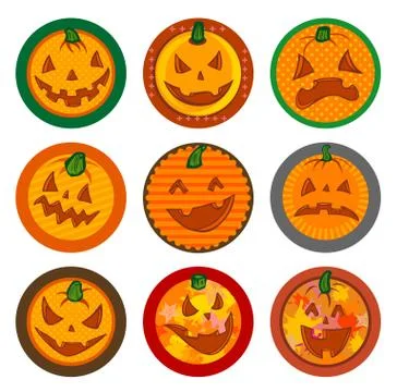 Hallooween Vector drink coasters Stock Illustration