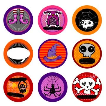Hallooween Vector drink coasters Stock Illustration