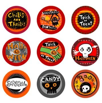 Hallooween Vector drink coasters Stock Illustration