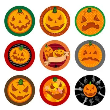Hallooween Vector drink coasters Stock Illustration