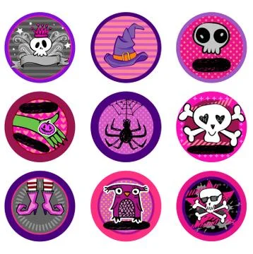Hallooween Vector drink coasters Stock Illustration