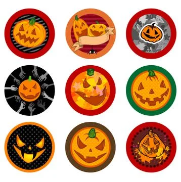 Hallooween Vector drink coasters Stock Illustration
