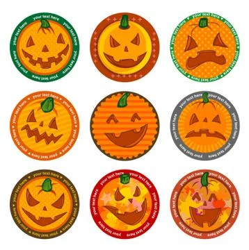 Hallooween Vector drink coasters Stock Illustration