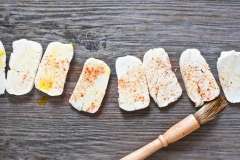Halloumi cheese Stock Photos