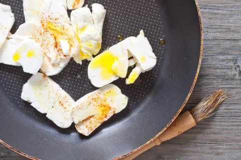 Halloumi cheese Stock Photos
