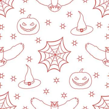 Halloween 2019 vector seamless pattern. イラスト素材