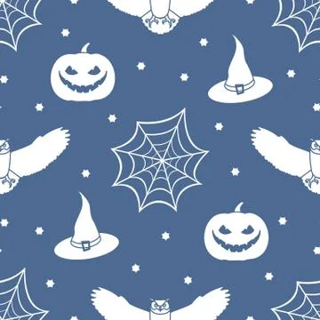 Halloween 2019 vector seamless pattern. イラスト素材