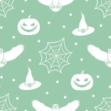 Halloween 2019 vector seamless pattern. イラスト素材