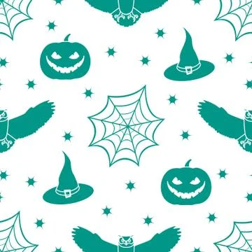 Halloween 2019 vector seamless pattern. イラスト素材