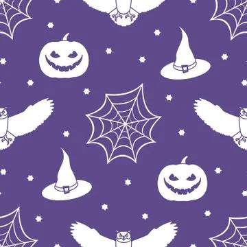 Halloween 2019 vector seamless pattern. イラスト素材