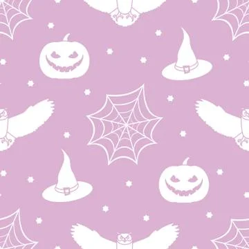 Halloween 2019 vector seamless pattern. Stock Illustration