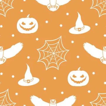 Halloween 2019 vector seamless pattern. イラスト素材