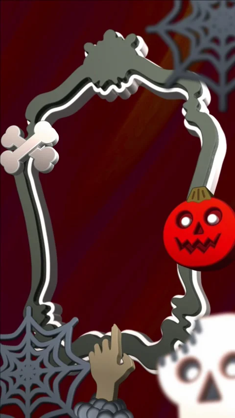 Halloween 4K Vertical Background Footage with Copy Space for Social Media R.. Stock Footage 344417445