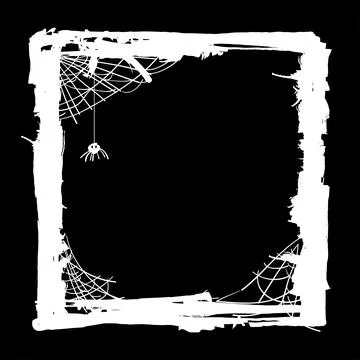 Halloween abstract background with spiders in web. Halloween Party Stock Illustration