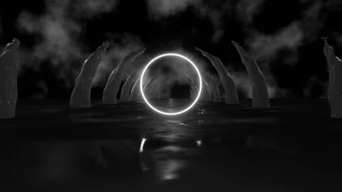 Halloween abstract background VJ Loop tunnel motion graphics. Circle in the Stock Footage 245198248