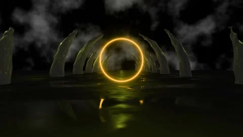 Halloween abstract background VJ Loop tunnel motion graphics. Circle in the Stock Footage 246130196