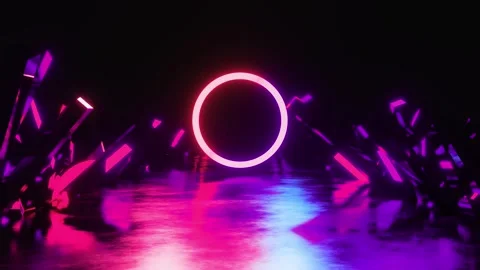 Halloween abstract background VJ Loop tunnel motion graphics. Circle in the Stock Footage 247539771