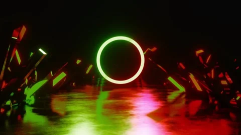 Halloween abstract background VJ Loop tunnel motion graphics. Circle in the Stock Footage 248905829