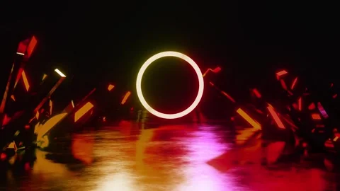 Halloween abstract background VJ Loop tunnel motion graphics. Circle in the Stock Footage 250848221
