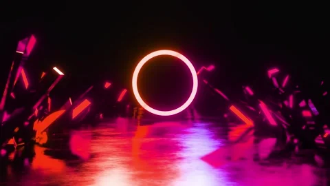 Halloween abstract background VJ Loop tunnel motion graphics. Circle in the Stock Footage 252752601