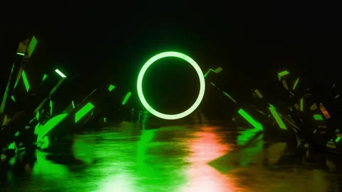 Halloween abstract background VJ Loop tunnel motion graphics. Circle in the Stock Footage 253868822