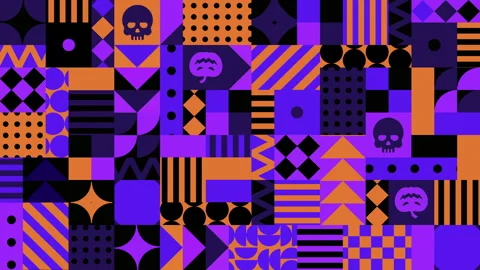 Halloween Abstract pattern Background Animation. 스톡 동영상 316783480