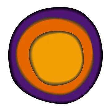 Halloween abstract vector design of round shapes with copyspace in paper cut Stock Illustration