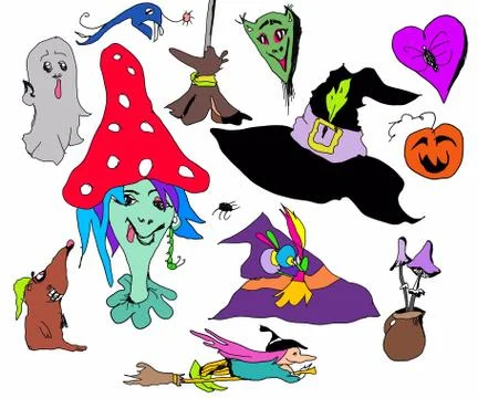 Halloween and Witch Stock Illustration