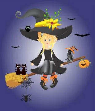 Halloween and witch, Stock Illustration