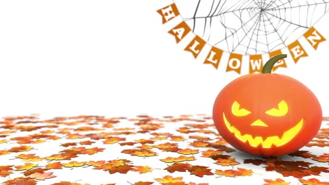 Halloween animation with copy space for text title and advertise invitation Stock Footage 162032268