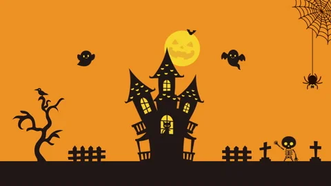 Halloween animation Video stock 136134326