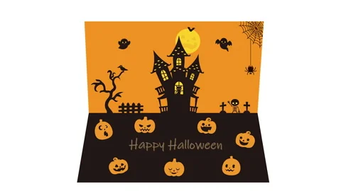 Halloween animation Video stock 136134335