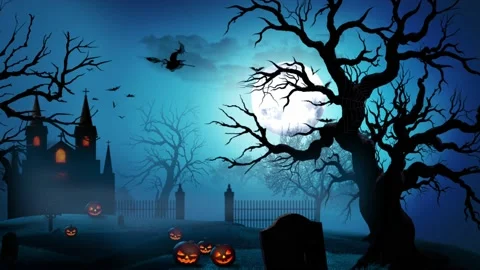 Halloween animation  Stock Footage 154023209