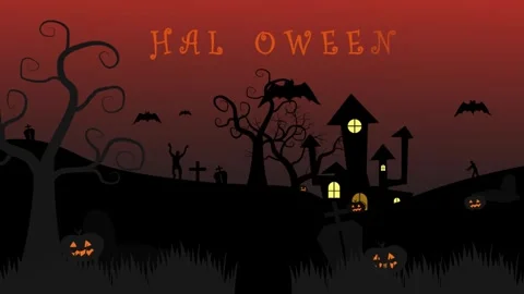 Halloween animation Stock Footage 312218084