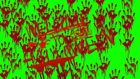 Halloween animations green screen Stock Footage 196572207