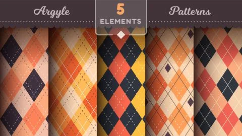Halloween Argyle seamless patterns, square background, textile texture, rhomb イラスト素材