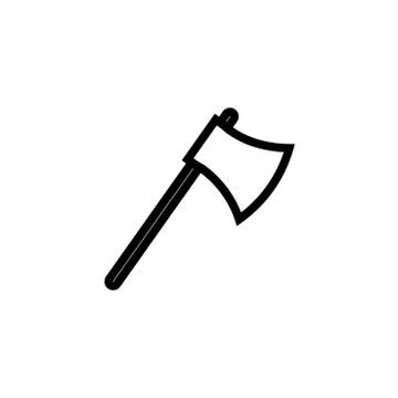 Halloween axe icon. Vector illustration line symbol Stock Illustration