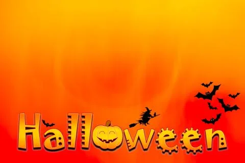 Halloween background - 3D render Stock Illustration
