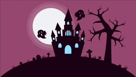 Halloween Background 4K UHD Video Footage with Spooky Holiday Atmosphere an.. Stock Footage 344417433