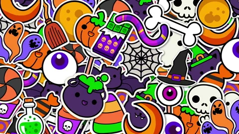 Halloween Background Animation. Stock-Footage 314993385