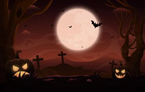 Halloween background design vector Stock Illustration