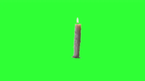 Halloween Background Element On Chroma Key A White Flickering Burning Candle Stock Footage 140272492