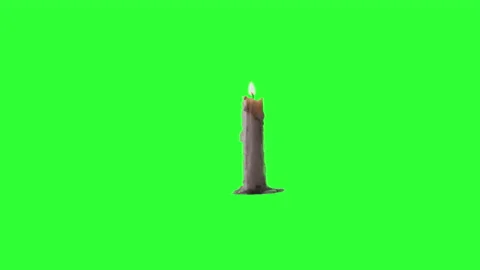 Halloween Background Element On Chroma Key A White Flickering Burning Candle Stock Footage 140272532