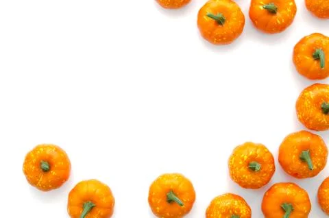 Halloween background. Flat lay style of halloween party concept with decorative Stock Photos