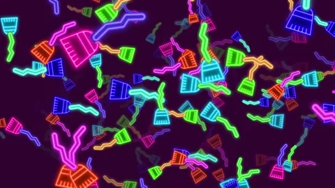 Halloween Background Glowing Loop  Stock Footage 213343146