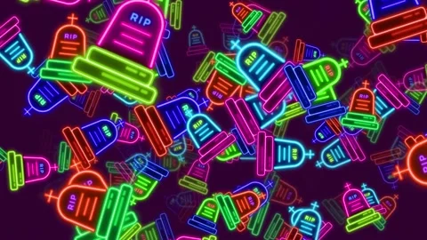 Halloween Background Glowing Loop  Stock Footage 213343148