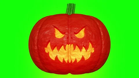 Halloween background with green screen pumpkin. Halloween pumpkin Stock Footage 218038218