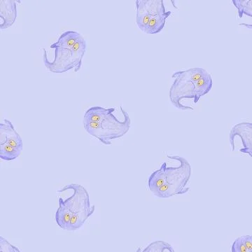 Halloween Background. Halloween Seamless Pattern with Ghosts. Stock Illustration