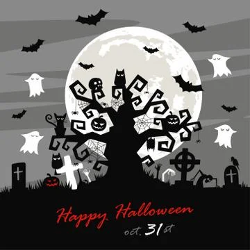 Halloween background Stock Illustration