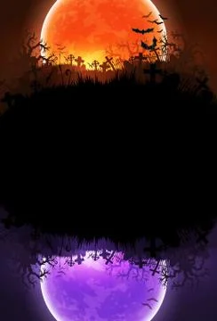 Halloween background with moon Stock-Illustration